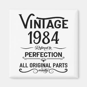Personalised forty vintage 40th birthday party magnet