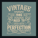 Personalised forty vintage 40th birthday party poster<br><div class="desc">Make your birthday special with this unique design. Add a touch of sophisticated elegance to your birthday celebration with our exquisite, one-of-a-kind designs. These graphics bring sophistication and originality to any product, creating a memorable and stylish gift. They are perfect for those who appreciate a touch of timeless glamour on...</div>