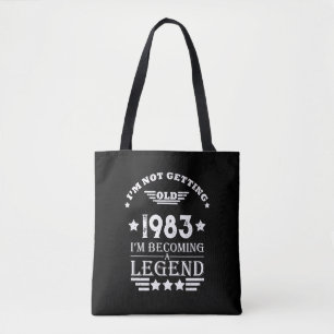 Personalised forty vintage 40th birthday party tote bag