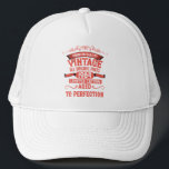 Personalised forty vintage 40th birthday party trucker hat<br><div class="desc">Make your birthday special with this unique design. Add a touch of sophisticated elegance to your birthday celebration with our exquisite, one-of-a-kind designs. These graphics bring sophistication and originality to any product, creating a memorable and stylish gift. They are perfect for those who appreciate a touch of timeless glamour on...</div>