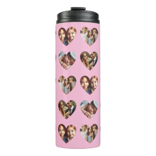 Personalised Four 4 Family Photos Thermal Tumbler 