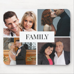 Personalised Four Image Family Mouse Pad