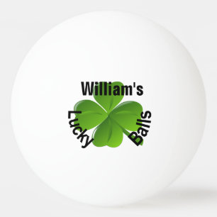 Personalised Four Leaf Clover Lucky Ping Pong Ball
