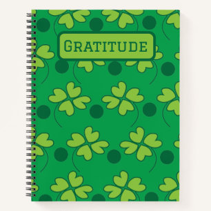 Personalised Four Leaf Clover St Patricks Day   Notebook
