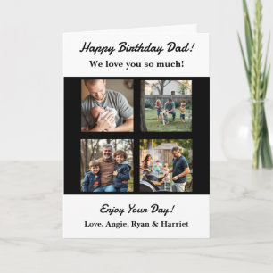 Personalised Four Photo Template Dad's Birthday