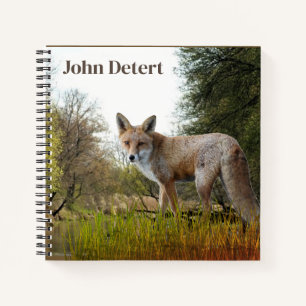 Personalised Fox in Woods Journal Notebook