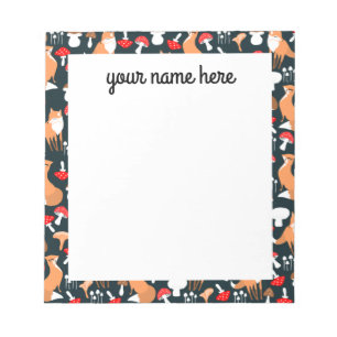 Personalised Fox Notepad