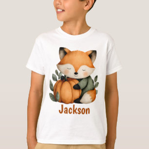 Personalised Fox Pumpkin Halloween Design T-Shirt