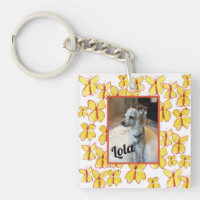 Personalised Framed Pet Photo Acrylic Keychain