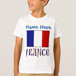 Personalised France Flag Heritage Boys' T-Shirt