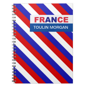 Personalised France Flag Notebook