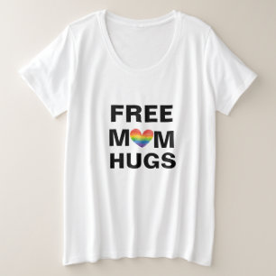 Personalised Free Mum Hugs Template Plus Size T-Shirt
