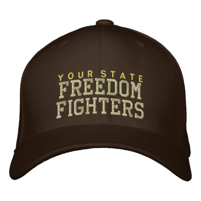 Personalised Freedom Fighters Embroidered Hat (Front)