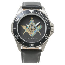 Personalised Freemason Gifts Gold Masonic Compass