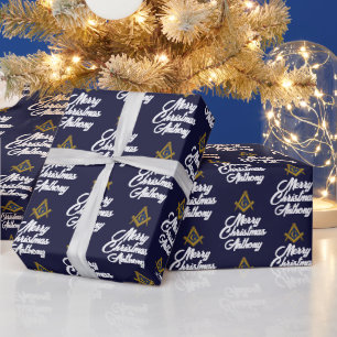 Personalised Freemason Masonic Square Christmas  Wrapping Paper