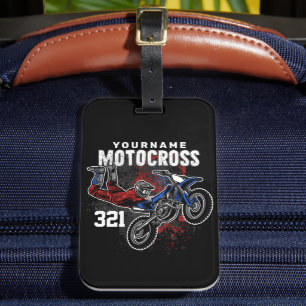 Personalised Freestyle Motocross Racing FMX Tricks Luggage Tag