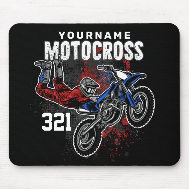Personalised Freestyle Motocross Racing FMX Tricks Mouse Pad (Front)