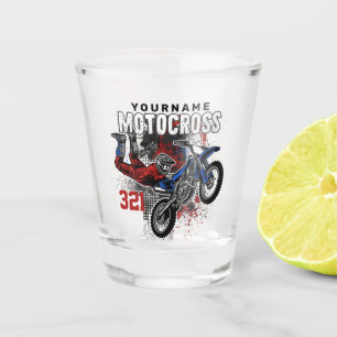 Personalised Freestyle Motocross Racing FMX Tricks Shot Glass
