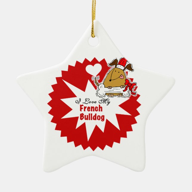 Personalised French+Bulldog Keepsake Ornament (Front)
