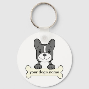 Personalised French Bulldog Key Ring