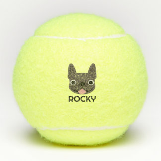 Personalised French Bulldog Tennis Balls, dog ball