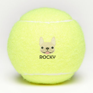 Personalised French Bulldog Tennis Balls, dog ball