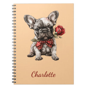 Personalised French Bulldog with Custom Name Notebook