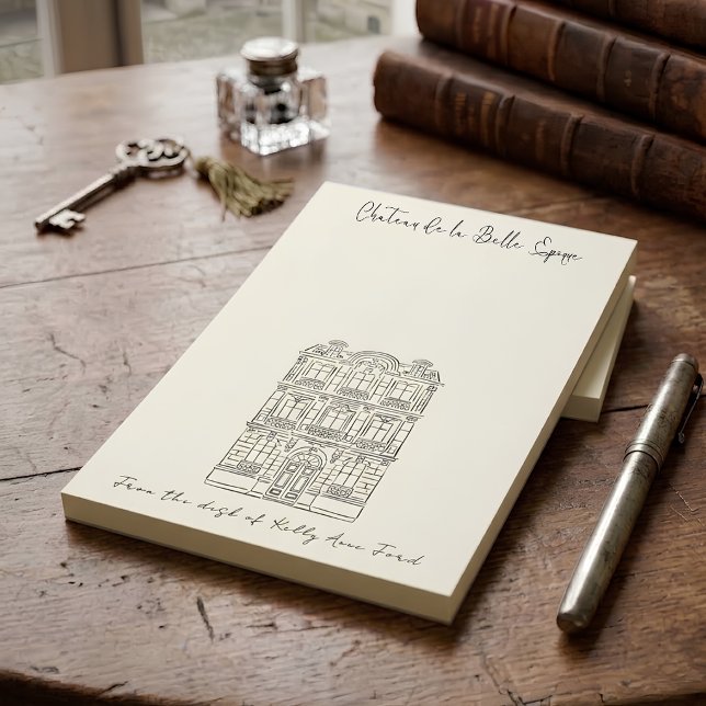 Personalised French Chateau Architectural Sketch Post-it Notes (Creator Uploaded)