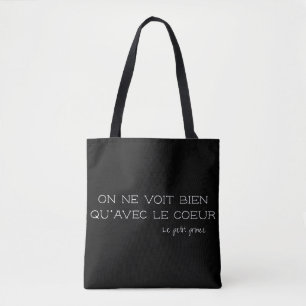 Personalised French Quote Tote Bag