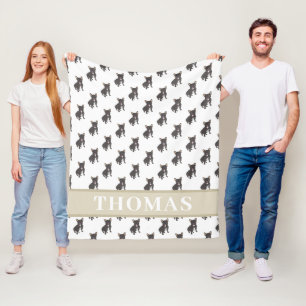 Personalised Frenchie (Black Brindle) Baby Blanket
