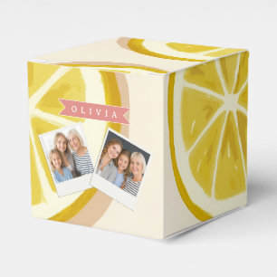 Personalised Fresh Lemon Slice Pattern Bright Favour Box