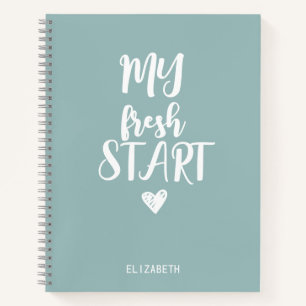 Personalised Fresh Start Journal   Wellness Diary