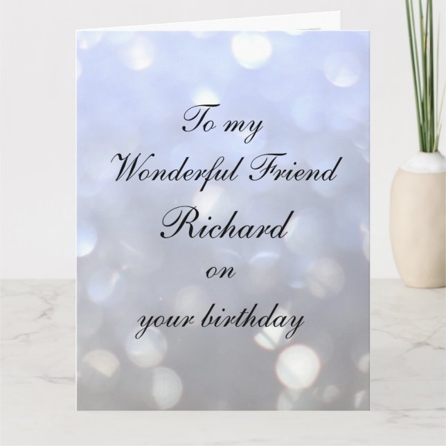 Personalised Friend Birthday Card (Front)