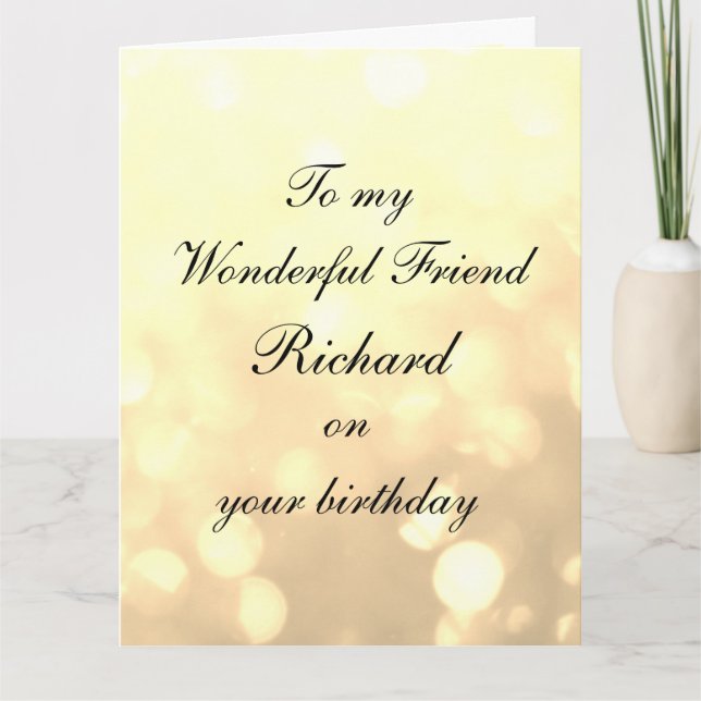 Personalised Friend Birthday Card (Front)