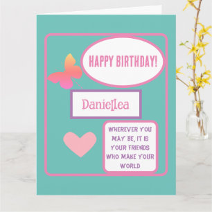Personalised Friend Birthday Card With Name