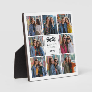 Personalised Friend Gift Besties Photo Collage Plaque