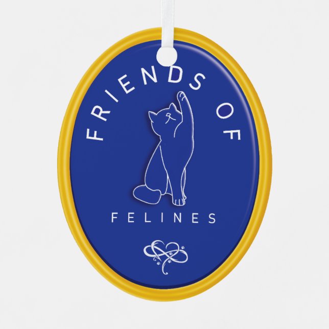 Personalised Friends of Felines Ornament (Front)