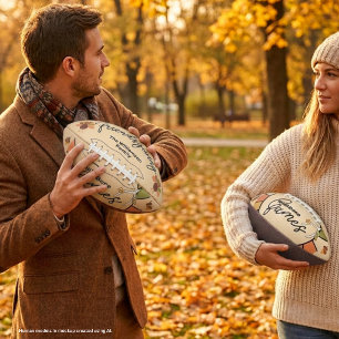 Personalised Friendsgiving Keepsake Football