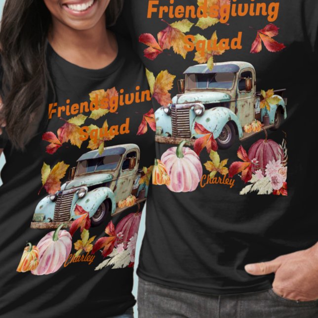 Personalised Friendsgiving Squad Thanksgiving T-Shirt (Creator Uploaded)