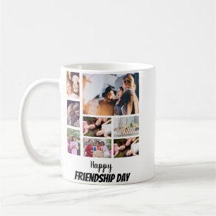 Personalised Friendship Day 8 Photo Collage Coffee Mug