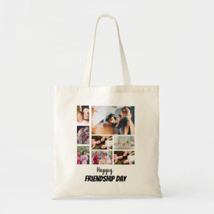 Personalised Friendship Day 8 Photo Collage  Tote Bag