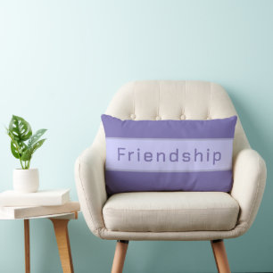 Personalised Friendship Elegant Periwinkle Purple Lumbar Cushion
