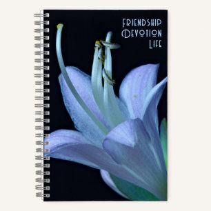 Personalised Friendship Purple Flower Close-Up Notebook