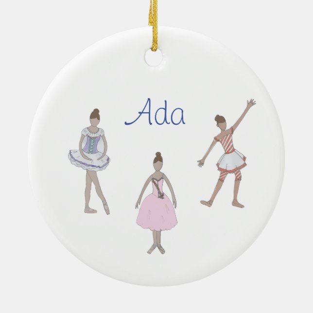 Personalised Fritz/Solider/Flower Nutcracker Ceram Ceramic Tree Decoration (Back)