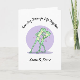 Personalised Frog Couple Greeting Card