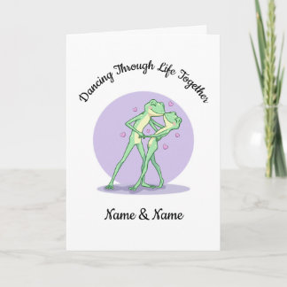 Personalised Frog Couple Greeting Card