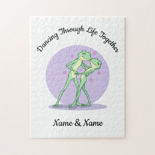 Personalised Frog Couple Puzzle