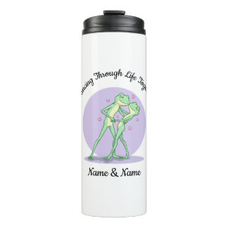 Personalised Frog Couple Thermal Tumbler