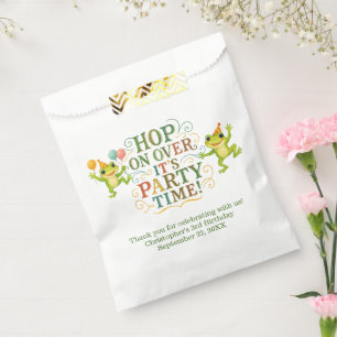 Personalised Frog Toddler Kids Boy Girl Birthday Favour Bags