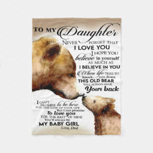 Personalised From Father To Daughter I Hope You Be Fleece Blanket